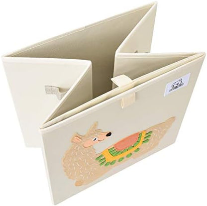 13 Inch Animal Cube Storage Bins, Foldable Fabric Kids Toy Box & Toy Chest