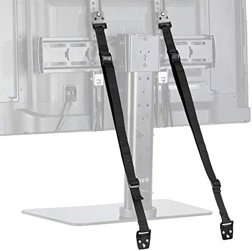 VIVO Black TV Anti-Tip Heavy Duty Dual Cable Kit, STAND-SK02