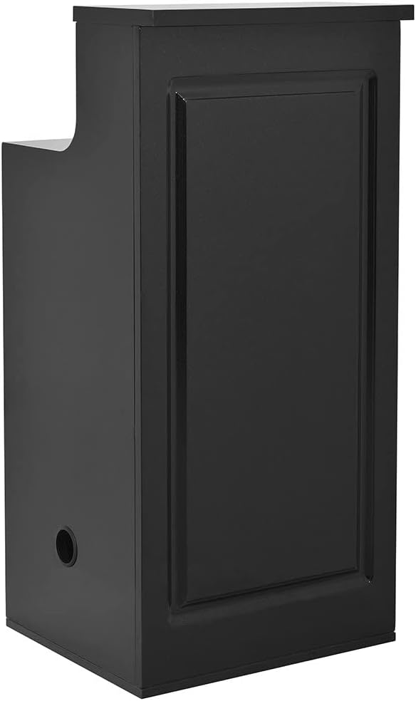 Dir Reception Desk, Receptionist Area Counter, Reception Podium Valencia, Black