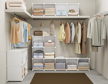 HOMIDEC Closet Organizers and Storage, 9 Cube Storage Organizer, White