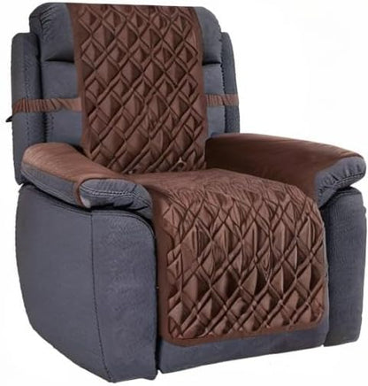 Ameritex Waterproof Nonslip Recliner Cover Stay in Place, Dog Chair Cover Furniture Protector, Ideal Recliner Slipcovers for Pets and Kids (Chocolate, 23")