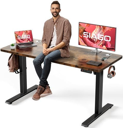 SIAGO 55 x 24 Inch Electric Standing Desk, 0.8 Inch Thick Tabletop