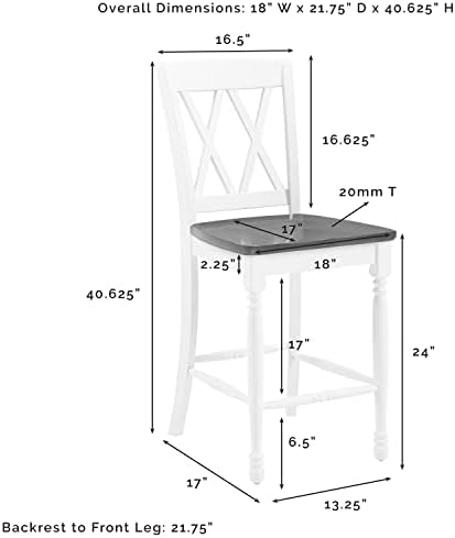 Crosley Furniture Shelby X-Back Counter Stools, Set of 2