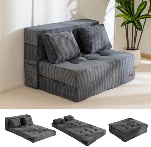 MAXYOYO Convertible Sofa Bed, Fold Out Sofa Couch with Pillow for Adults