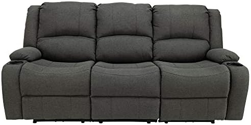 RecPro Charles Triple Powered 80" RV Wall Hugger Reclining Loveseat Fossil