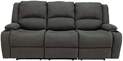 RecPro Charles Triple Powered 80" RV Wall Hugger Reclining Loveseat Fossil