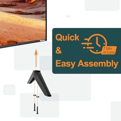Yaotieci TV legs for TCL Roku TV Stand legs 55 inch 32 inch 50 inch 55S525 55S450F 55S410R 55S450R 50S450R 50S425 32S330 32S327 32S325 for TCL Roku TV Legs with Screws, Easy to Install