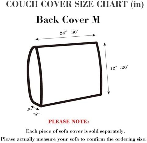 Sofa Covers Couch Covers for Sofa Pet Friendly Couch Cushion Covers Universal Sofa Covers Washable Stretch Slipcovers for Sectional Sofa (Texture Light Coffee,Back Cover M)