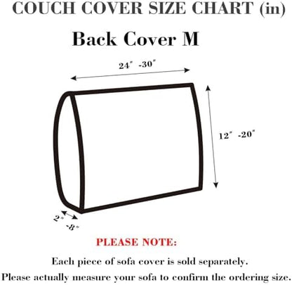 Sofa Covers Couch Covers for Sofa Pet Friendly Couch Cushion Covers Universal Sofa Covers Washable Stretch Slipcovers for Sectional Sofa (Texture Light Coffee,Back Cover M)