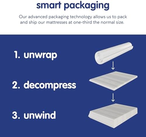 Vibe Gel Memory Foam 8 Inch Mattress - Bed-in-a-Box - Full Size - Cooling and Pressure Relief - Certi-PUR Certified