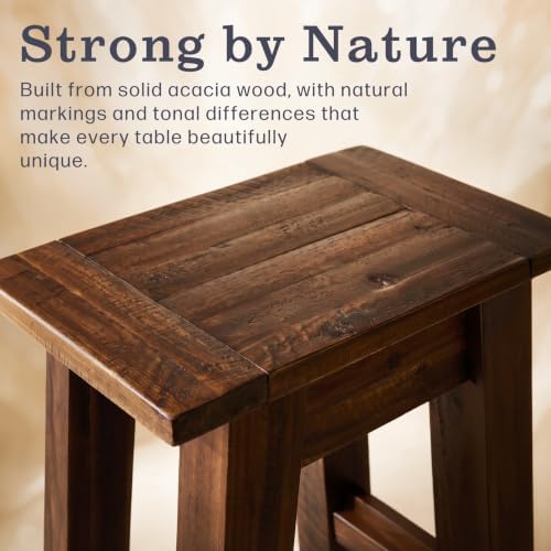 Alaterre Furniture Durango Solid Wood End Table Set of 2, Natural, 27”