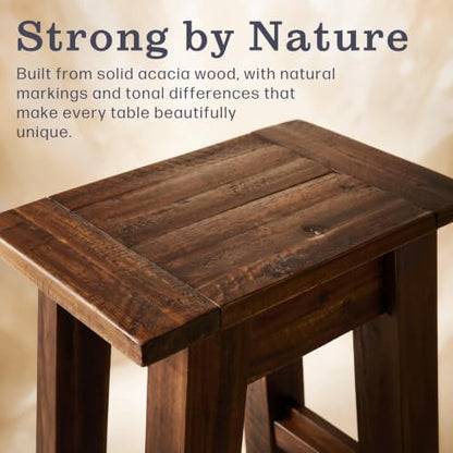 Alaterre Furniture Durango Solid Wood End Table Set of 2, Natural, 27”