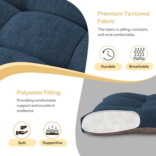 Indoor Bench Cushion for Indoor Furniture 48"x19" Navy 1 Pc
