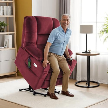 MCombo 3 Motor Medium Power Lift Recliner for Elderly, Massage & Heat, 7632