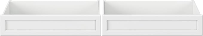 AFI, Mid-Century Modern Under Bed Storage Drawers, Twin/Full, White