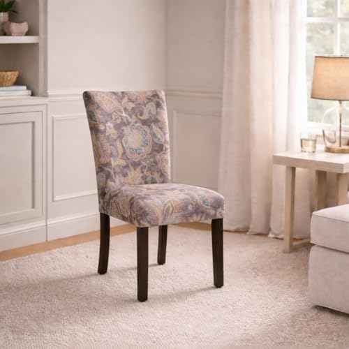 HomePop Parsons Dining Chair - Dark Grey Floral (Set of 2)