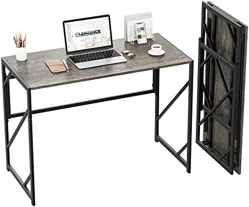Folding Desk Writing Computer Desk for Home Office No-Assembly