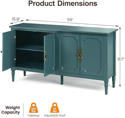 RoyalCraft Sideboard Buffet Cabinet with Storage, Kitchen Buffet Cabinet