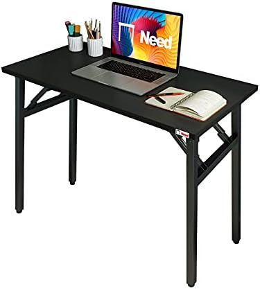 Need Small Computer Desk 31.5 in Folding Home Office Table Black