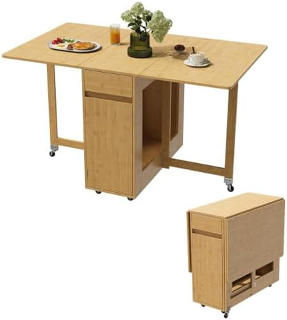 TrailBlaze Drop Leaf Dining Table for 2-4, Wood Collapsible Kitchen Table