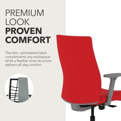 HON Ignition 2.0 Ergonomic Office Chair, Lumbar Support, Desk Chair, Ruby