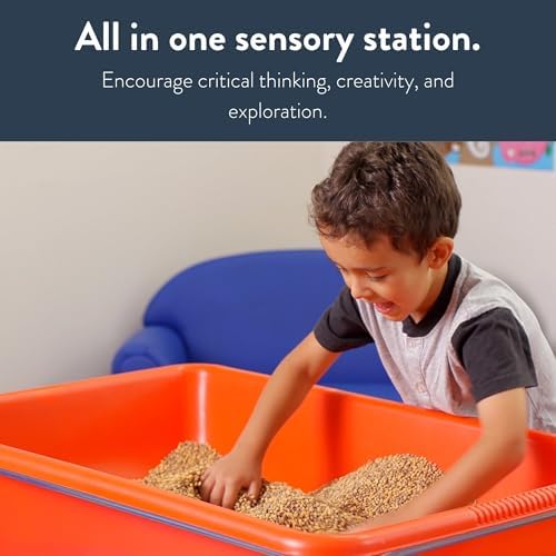 Children's Factory Medium Sensory Table – 24″ Height, Sandbox, Water Table for Kids, Red