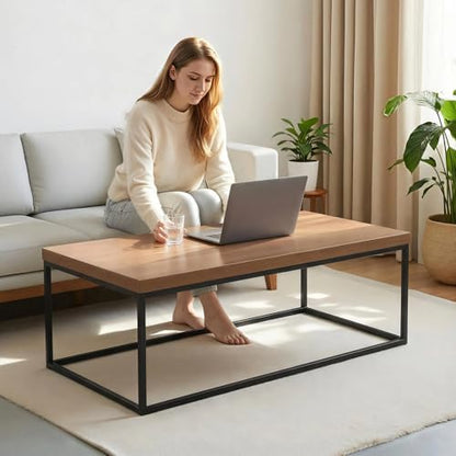 CENSI 47-Inch Dark Walnut Coffee Table/Center Table