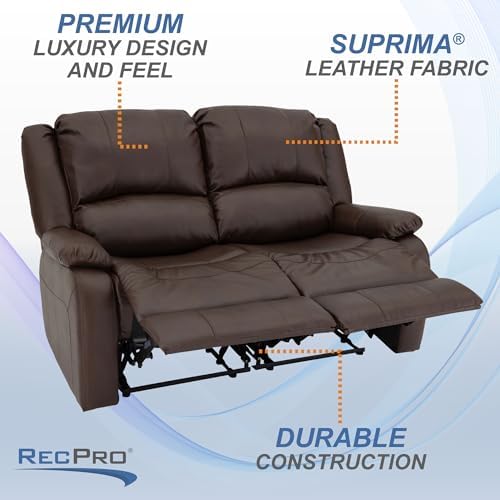 RecPro Charles RV Wall Hugger Recliner | 58" Mahogany
