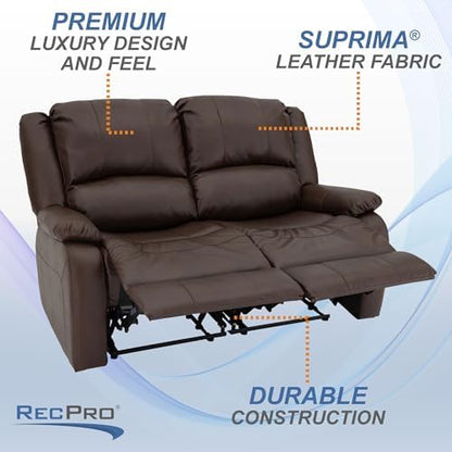 RecPro Charles RV Wall Hugger Recliner | 58" Mahogany