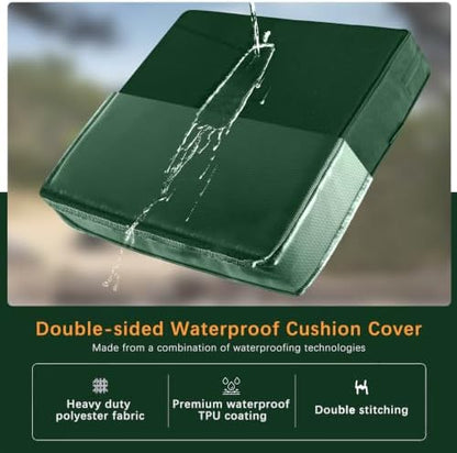 Favoyard Outdoor Patio Seat Cushion Set, 22x24 Inch, Water & Fade Resistant