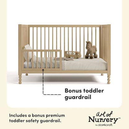 Storkcraft Rio 5-in-1 Convertible Crib and Toddler Guardrail, Driftwood