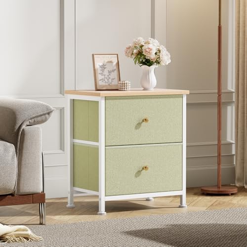 DUMOS Nightstand Set of 2, Bedroom Bedside Table with Storage