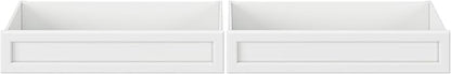 AFI, Mid-Century Modern Under Bed Storage Drawers, Queen/King/Twin XL, White