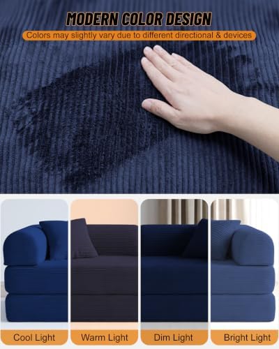 79" Futon Sofa,Convertible Sofa Bed,Boneless Couches for Living Room
