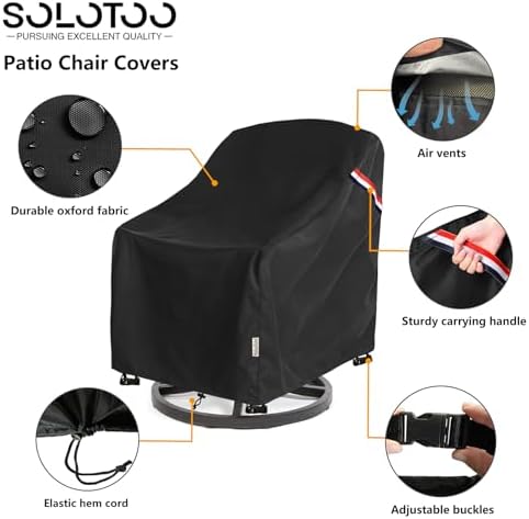 Patio Chair Covers Waterproof 2 Pack, 30" W x 34" D x 36" H
