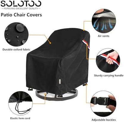 Patio Chair Covers Waterproof 2 Pack, 30" W x 34" D x 36" H