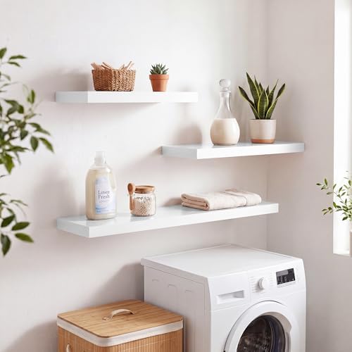 RICHFOCUS Bathroom Floating Shelves for Wall 2Pack|White|28" L