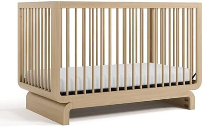 Storkcraft Santorini 5-in-1 Convertible Crib with Guardrail, Driftwood