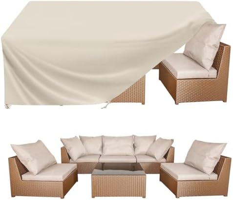 BALEINE Patio Furniture Covers Waterproof, Heavy Duty Outdoor Table Cover
