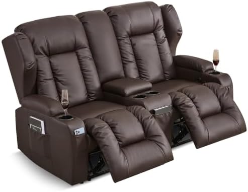 SAMERY 65" RV Loveseat Recliner Sofa, Manual Reclining Loveseat