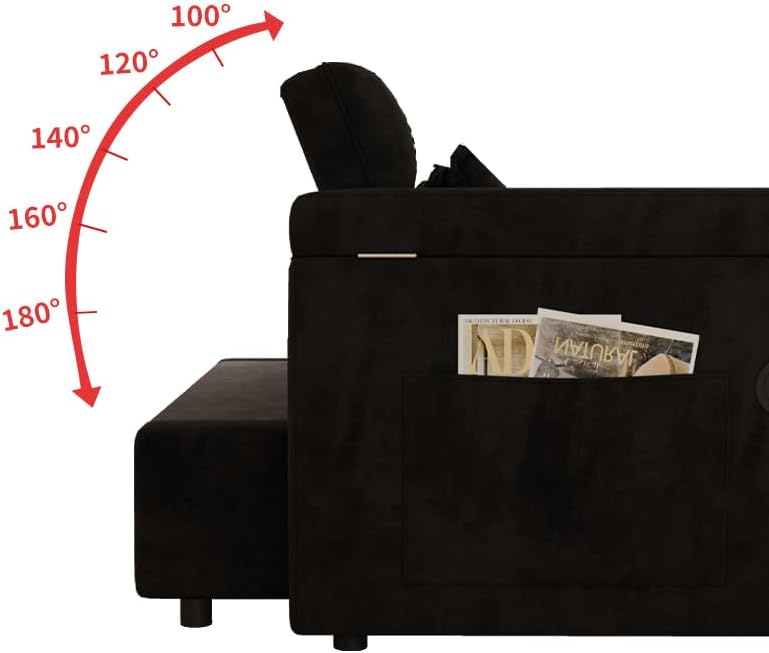 65'' Sleeper Sofa, 3-in-1 Convertible Sofa Bed for Apartments