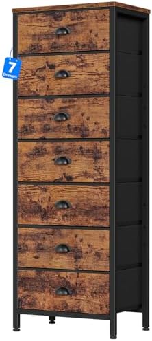 Dresser for Bedroom, 7 Drawers Tall Chest of Drawers