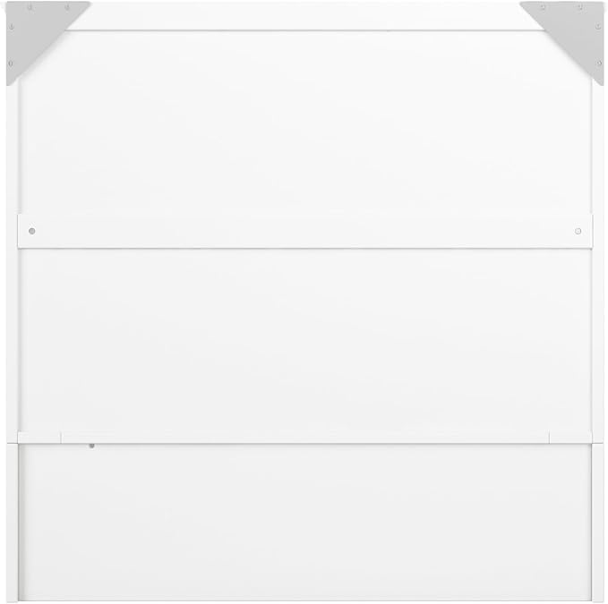 AFI, Southampton Murphy Bed Chest Twin XL with 6" Mattress, Storage Drawer & Built-in USB Charger, White