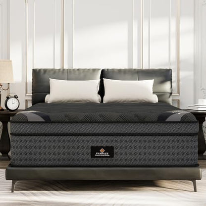 (High-End Upgraded) Luxury 14 Inch Queen Size Hybrid Mattress in a Box