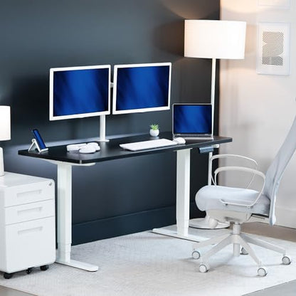 VIVO Electric Dual Motor Standing Desk, 60" x 24" Black Top