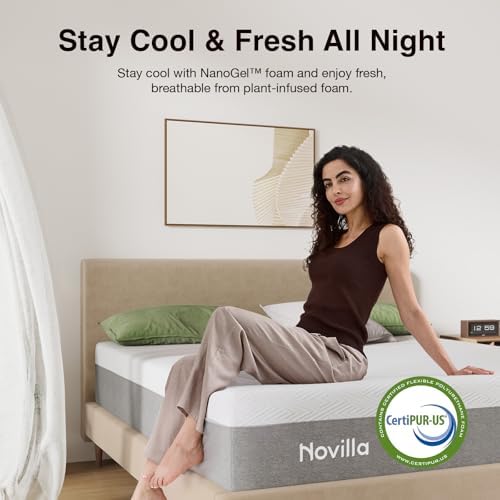 Novilla Twin Size Mattress, 12 Inch Bliss Twin Memory Foam Mattress