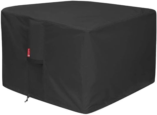SheeChung Fire Pit Cover Square 48"L x 48"W x 29"H,Waterproof Heavy Duty 600D Tear Resistant Patio Cover,Outdoor Table Cover Square,Fits for 44-48 Inch Gas Firepit