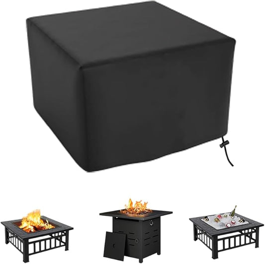 Square Fire Pit Cover for 29-32 Inch Firepit, Heavy Duty Outdoor Patio Fire Pit Table Cover, Gas Fire Pit Cover - Waterproof Dustproof Anti UV and Tear Resistant