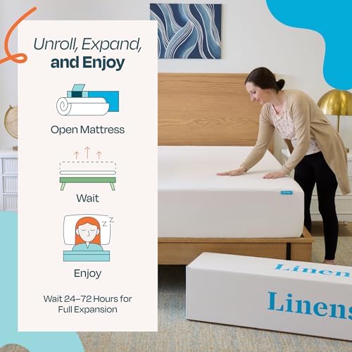 Linenspa 12 Inch Gel Infused Memory Foam Mattress – King Size – Plush - Cooling Gel - Mattress in a Box - Primary or Guest Bedroom - Pressure Relieving and Breathable – CertiPUR-US Certified
