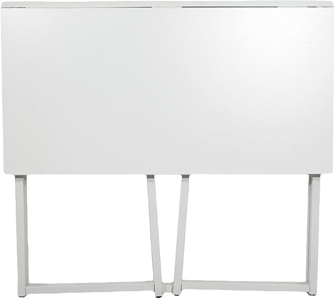Folding Desk, Simple Assembly Computer Table, Simple Collapsible Space-Saving Home Office Desk for Small Room, Office, Bedroom, Living Room, Game Room, Study Table, Laptop Desk White